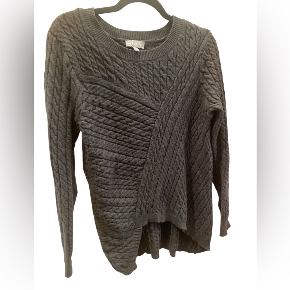 Evolution By Cyrus Aneesa Cable Knit Sweater Gray… - image 4